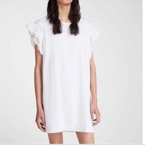 NWT All Saints White Senna Adelaide Eyelet T-shirt Dress Sz S